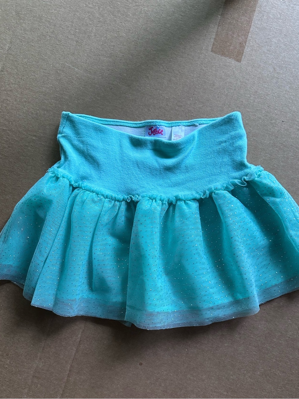 Justice Skirt Size 8 Color is more light green than blue